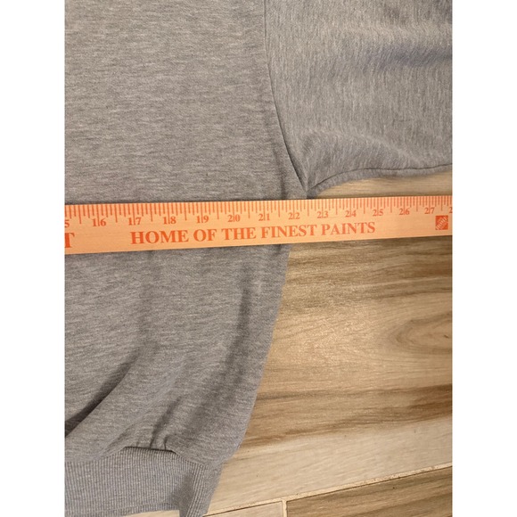 Alo Yoga Accolade Crew Neck Pullover Sweatshirt Heather Grey Oversized Logo - Picture 5 of 6